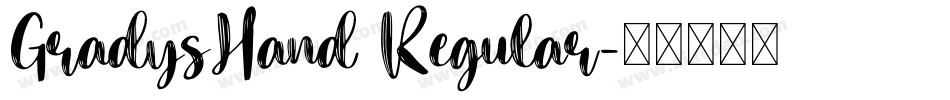 GradysHand Regular字体转换